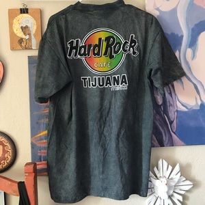HARD ROCK CAFE TIJUANA ACID WASH TIEDYE TSHIRT L